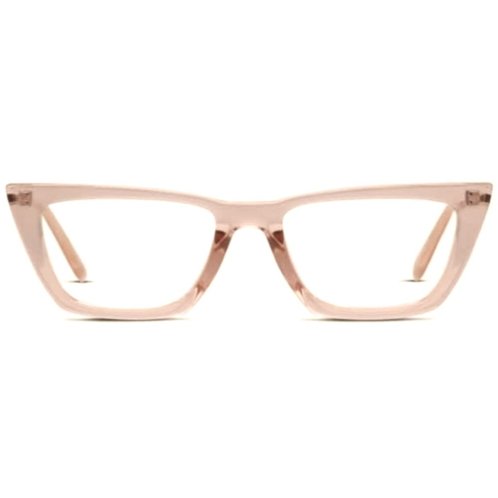 QUAY The Kween Bluelight Glasses Crystal Oat Frame Blue Light Blocking Lens NWT